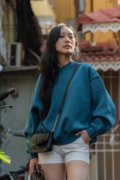 Teal Oversized Sweatshirt